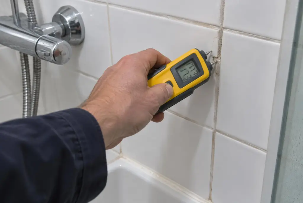 Lekdetectie Doetinchem – vochtmeter op badkamertegels bij de douche